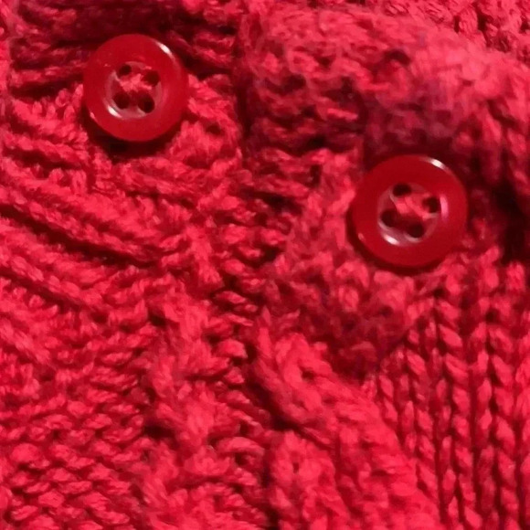 (5 for $25) babyGap, red  cableknit sweater, size 6 to 12 months, EUC - Picture 4 of 4